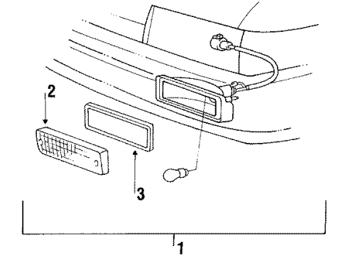 1985 Toyota Corolla Signal Lamps Signal Lamp Assembly Diagram for 81510-19885