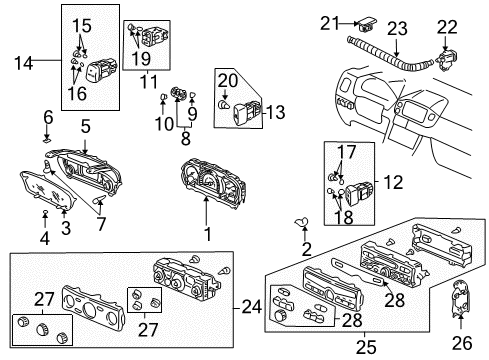 2005 Honda Pilot Switches Switch Assembly, Wiper Diagram for 35256-S9V-A01