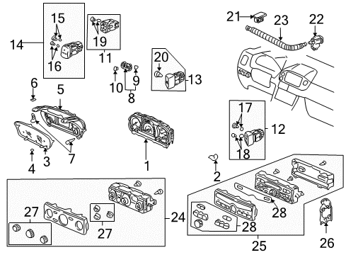 2005 Honda Pilot Switches Switch, Stop & Cruise Diagram for 36750-SMA-013