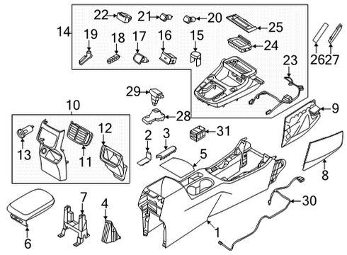 2021 Kia Seltos Heated Seats Knob Assembly-Gear Shift Diagram for 46720M6100