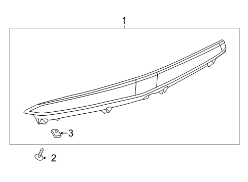 2019 Chevrolet Corvette High Mount Lamps High Mount Lamp Diagram for 84333410