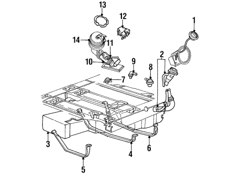 1997 Ford Windstar Senders Fuel Pump Diagram for F68Z-9A407-AA