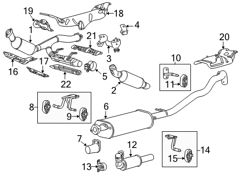 2007 Lincoln Navigator Exhaust Components Mount Bracket Insulator Diagram for 7L1Z-5A262-B