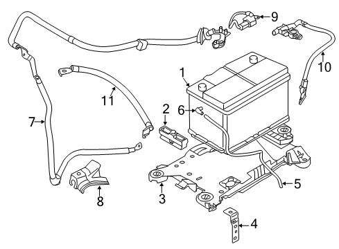2018 Mini Cooper Countryman Battery Support Diagram for 61217625474