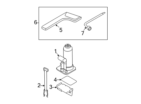 2007 Kia Sorento Jack & Components Bracket Assembly-Oil Jack Diagram for 091153E100