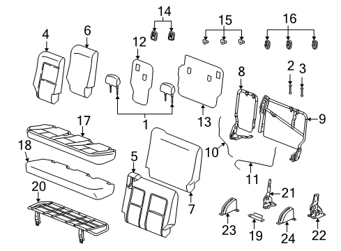 2002 Saturn Vue Rear Seat Components Pad, Rear Seat Cushion *Neutral Diagram for 22701664