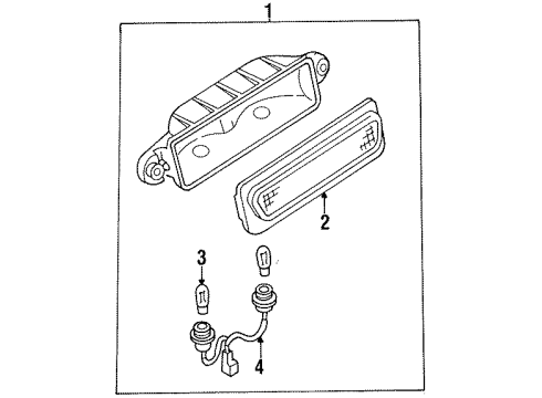1997 Nissan Sentra Bulbs Lamp Assembly Step Diagram for 26590-0M000