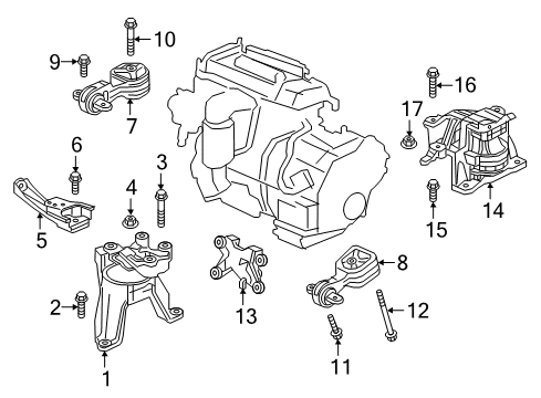 2017 Honda CR-V Engine & Trans Mounting Bracket, Torque Rod (Lower) (2.4L) Diagram for 50690-TLC-A01