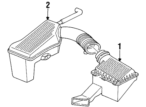 1997 Chrysler Sebring Air Intake Air Cleaner Diagram for 4669637