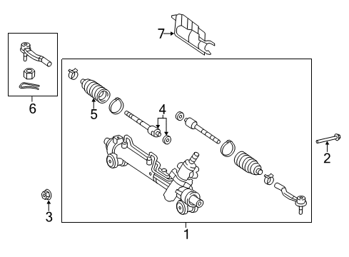 2009 Toyota Camry Steering Gear & Linkage Gear Assembly Diagram for 44250-06340