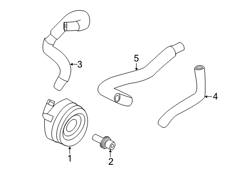 2022 Nissan Rogue Sport Oil Cooler Hose-Water, Oil Cooler Diagram for 21306-4BB0A