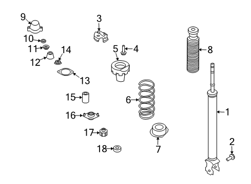 2004 Infiniti M45 Shocks & Components - Rear Bracket Assy-Rear Spring, Front LH Diagram for 55203-AG000