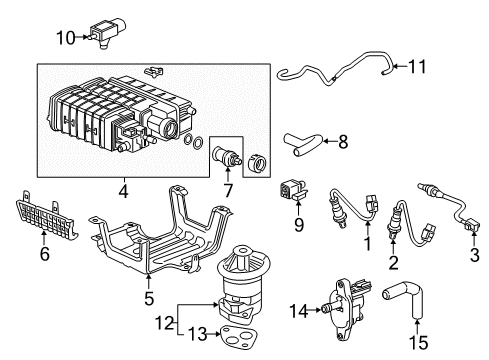 2015 Acura RLX Powertrain Control Tube, Drain Diagram for 17372-TY2-A01