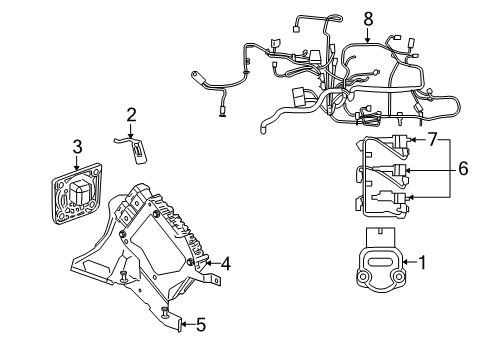2003 Dodge Stratus Ignition System Powertrain Control Module Diagram for R4896681AB