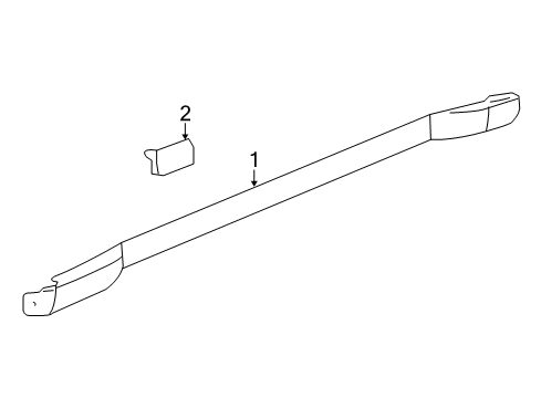 2009 Chevrolet HHR Exterior Trim - Pillars, Rocker & Floor Rocker Molding Diagram for 25949856