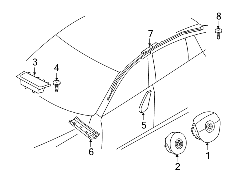 2015 BMW M5 Air Bag Components Airbag Module, Driver'S Side Diagram for 32308092725