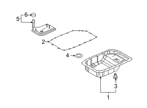 2012 Chevrolet Camaro Transmission Filter Diagram for 24258268