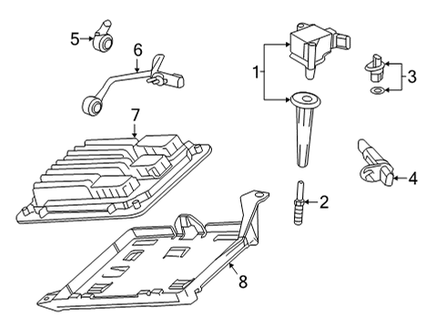 2021 Buick Envision Powertrain Control Ignition Coil Diagram for 55513555