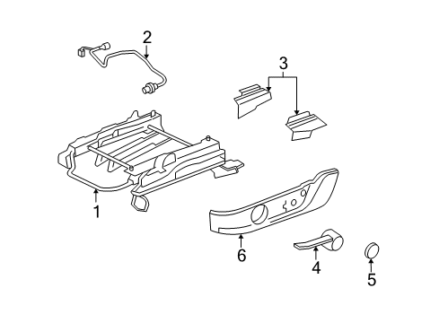 2014 Ford Mustang Tracks & Components Handle Diagram for 5R3Z-6361753-AAC