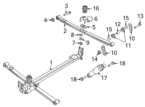 2019 Ram ProMaster 1500 Rear Axle, Suspension Components Shock Abs-Suspension Diagram for 68268192AB