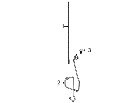 2019 Chevrolet Silverado 1500 Antenna & Radio Radio Diagram for 84743971