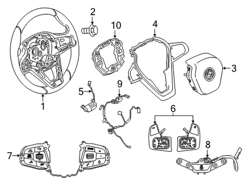 2021 BMW X6 Cruise Control CONNECTING LINE, STEERING WH Diagram for 61128038856