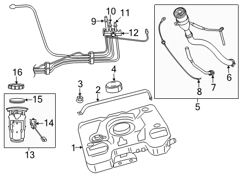 2017 Dodge Viper Fuel System Components Hose-Fuel Filler Tube Diagram for 5181883AA