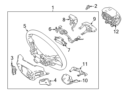 2019 Kia Stinger Steering Column & Wheel, Steering Gear & Linkage Damper-Steering Wheel Diagram for 56200J5000