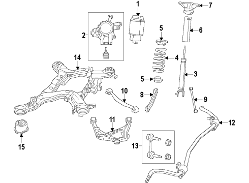 2016 Jeep Grand Cherokee Rear Suspension, Lower Control Arm, Ride Control, Stabilizer Bar, Torque Arm, Suspension Components Reservoir-Air Suspension Diagram for 68064343AC