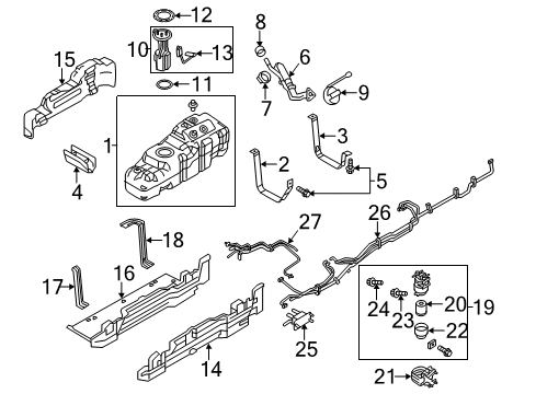 2012 Ford F-350 Super Duty Fuel Supply Filler Pipe Diagram for BC3Z-9034-EN