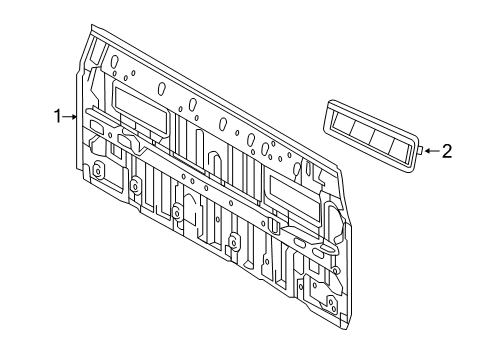 2016 Toyota Tacoma Back Panel Back Panel Diagram for 64101-04250