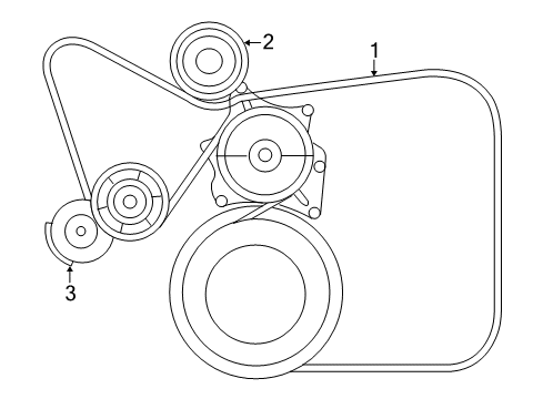 2017 Dodge Viper Belts & Pulleys SERPENTINE Diagram for 5037862AE