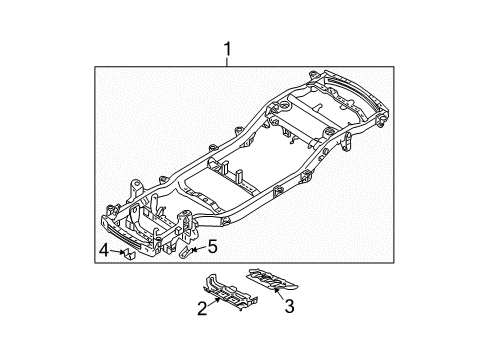 2009 Kia Sorento Frame & Components Bracket-Under Cover Diagram for 291403E210