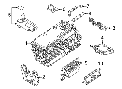 2022 Lexus NX450h+ Electrical Components Bracket, Inverter, N Diagram for G9215-42010