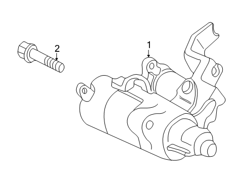 1999 Honda CR-V Starter Starter Motor Assembly (Dsdec) (Denso) Diagram for 31200-P3F-J01