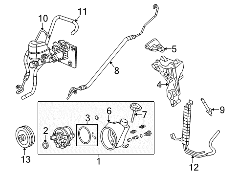 2007 Chevrolet Suburban 2500 P/S Pump & Hoses, Steering Gear & Linkage Hoses Diagram for 15295838