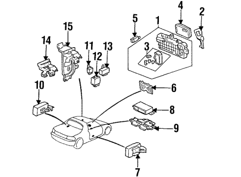1995 Honda Civic del Sol Fuel Injection Control Unit Assy., Power Window (Rk-0252) (Mitsuba) Diagram for 38370-SR2-003