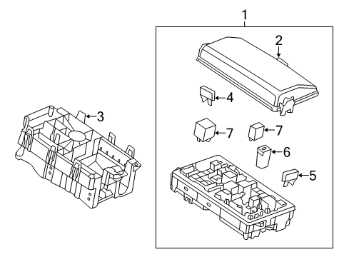 2013 Chevrolet Malibu Fuse & Relay Fuse & Relay Box Diagram for 20918981