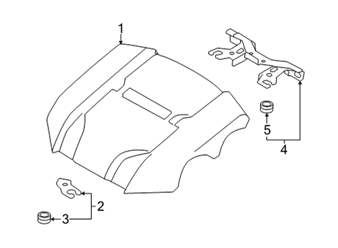 2022 Toyota GR86 Engine Appearance Cover Engine Cover Diagram for SU003-09500