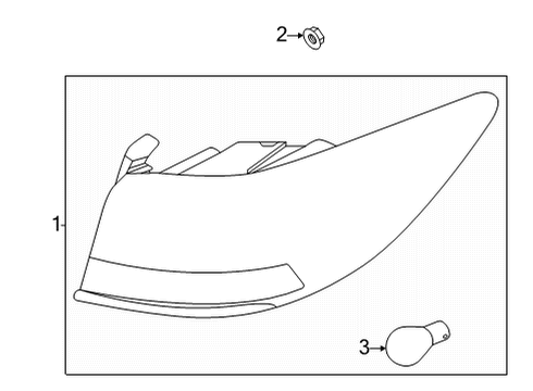 2020 Kia Cadenza Bulbs Lamp Assembly-Rear Comb Diagram for 92402F6520