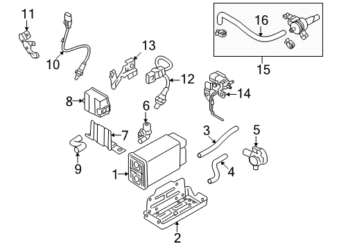 2009 Kia Borrego Emission Components Hose Assembly-Vacuum Diagram for 394703F100