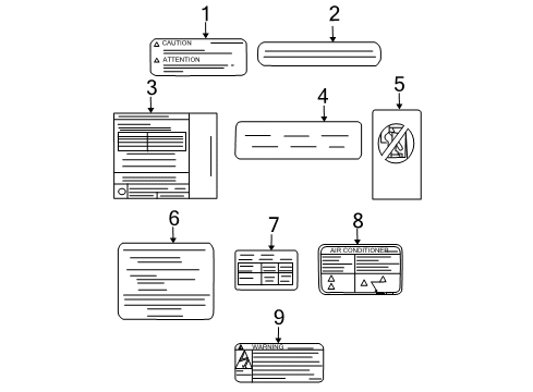 2007 Nissan Altima Information Labels Sticker-Emission Control Diagram for 14805-JA00A