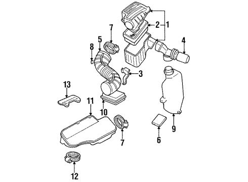 1996 Buick Skylark Powertrain Control Duct-Air Cleaner Outlet Diagram for 24574784