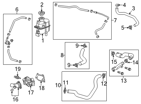 2014 Chevrolet Spark Powertrain Control Lower Hose Diagram for 95087745