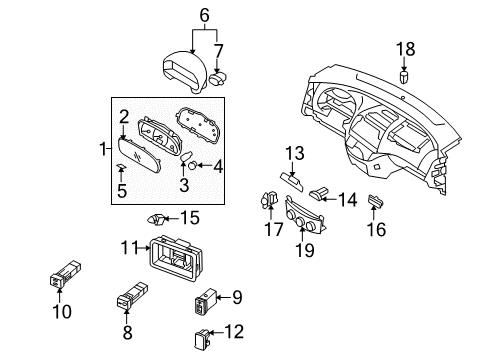 2011 Hyundai Elantra Stability Control Cluster Assembly-Instrument Diagram for 94011-2L055