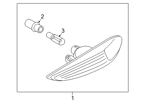 2004 BMW X3 Bulbs Additional Turn Indicator Lamp, Right Diagram for 63133418446