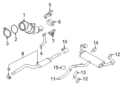 2017 BMW X5 Exhaust Components Rear Exhaust Flap Muffler Diagram for 18308635783