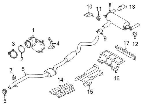 2020 BMW 230i xDrive Exhaust Components Holder Catalytic Converter Near Engine Diagram for 18328648411