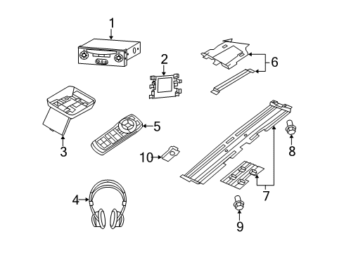 2006 Jeep Commander Entertainment System Components Bolt-HEXAGON Head Diagram for 6101682