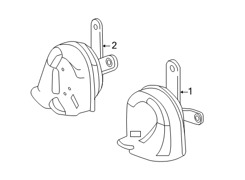 2017 Acura TLX Horn Horn Assembly (High) Diagram for 38150-TZ3-A01